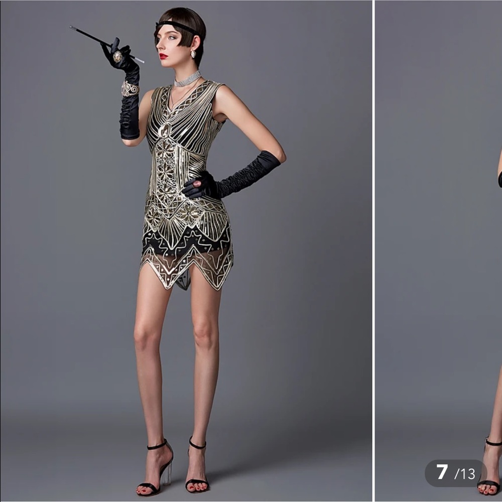 Great Gatsby Roaring 20s flapper girl dress